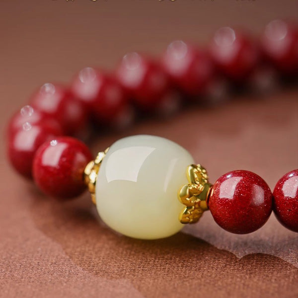 Birth Year Guardian Cinnabar 108 Mala Necklace